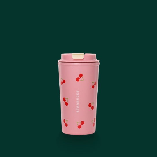 Vaso de Acero Inoxidable 16oz  Pink Sweet Cherries