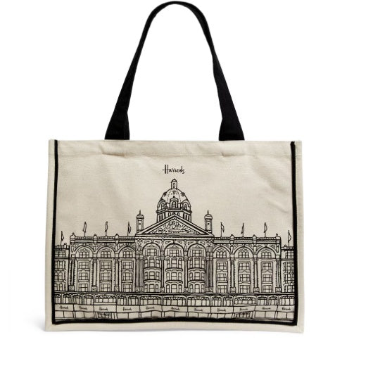 Harrods Large Harrods Outline Tote Bag | Ivory