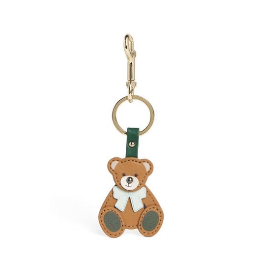 Harrods Leather Keyring Bear