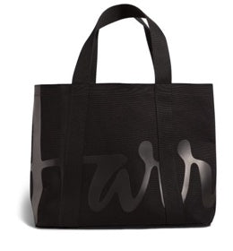 Harrods Medium Cotton Logo Tote Bag | Black