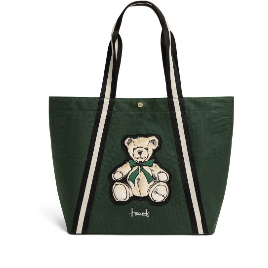 Harrods Medium Henry Bear Tote Bag | Green