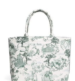 Harrods Medium Toile Tote Bag | Green