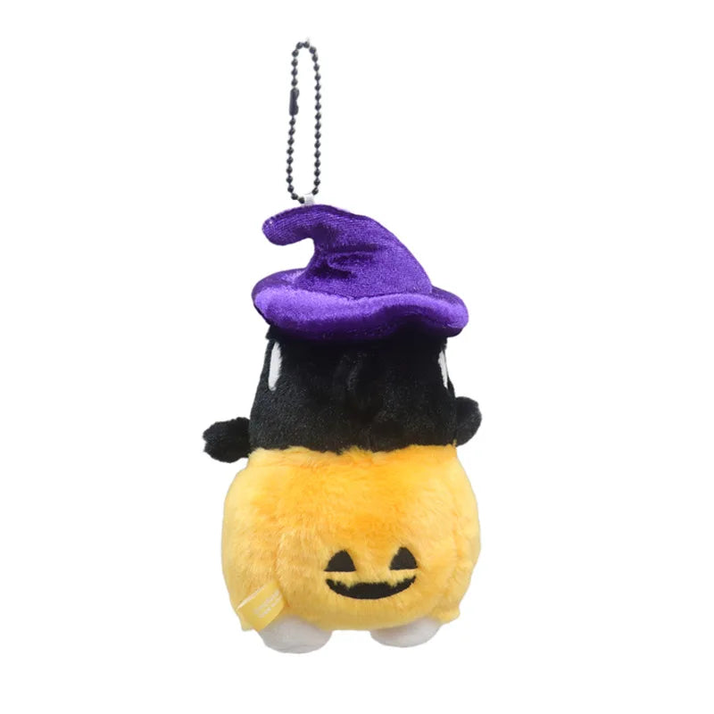 Mofusand Halloween Plush Keychain – Gato Tiburón en Calabaza