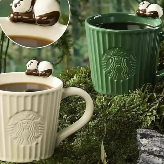 Taza de Ceramica 3D 296ml Starbucks China Traveling Panda series 3D Panda