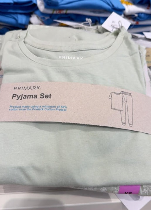 Primark pijama set verde claro de dos piezas