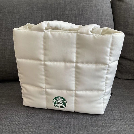 Bolso de Mano Starbucks Japón Acolchado 2023  Blanco Happy Bag NUEVO AÑO LIVES TIKTOK