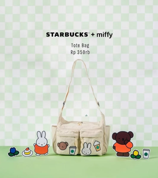 Tote bag  Blanca Starbucks + Miffy