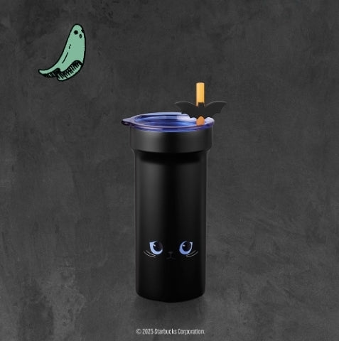 Cat Witch with Bat cold cup