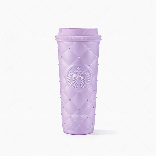 Starbucks China Purple rhinestone stainless steel cup
