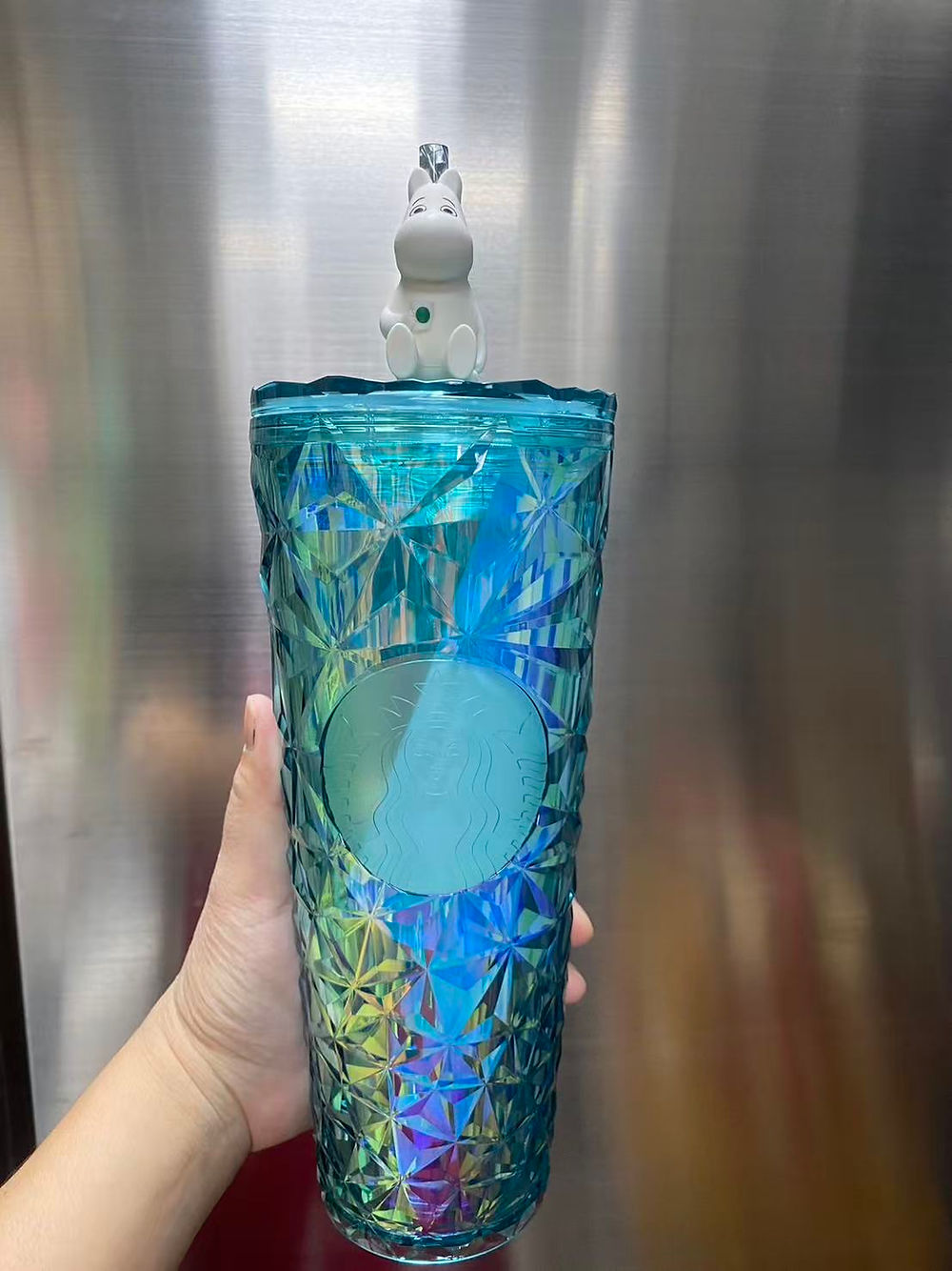 Vaso con pajita Moomin Diamante/Prisma Moomin x Starbucks Tailandia 2025