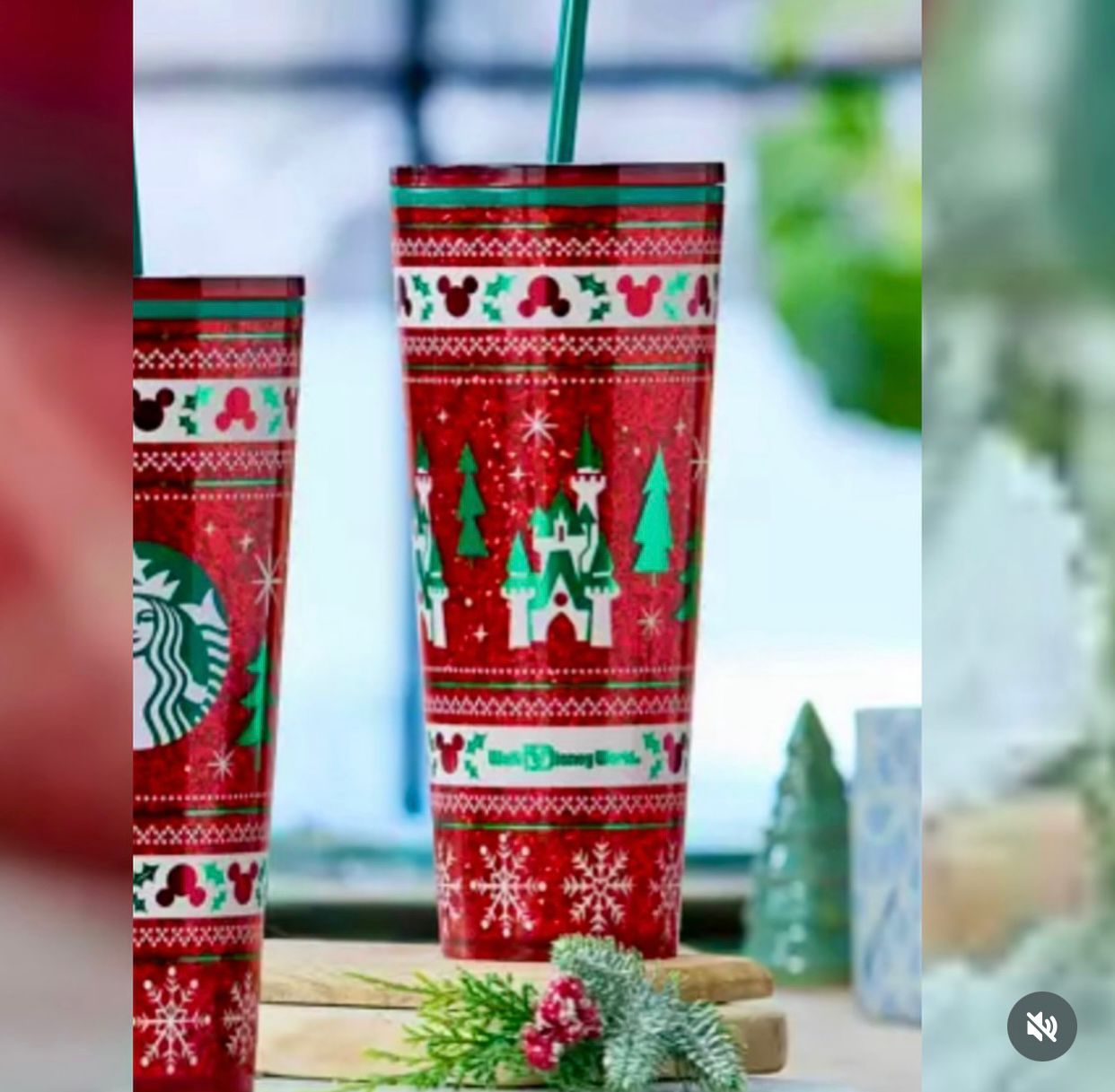 Vaso acrílico navidad 2025 Disney x Starbucks