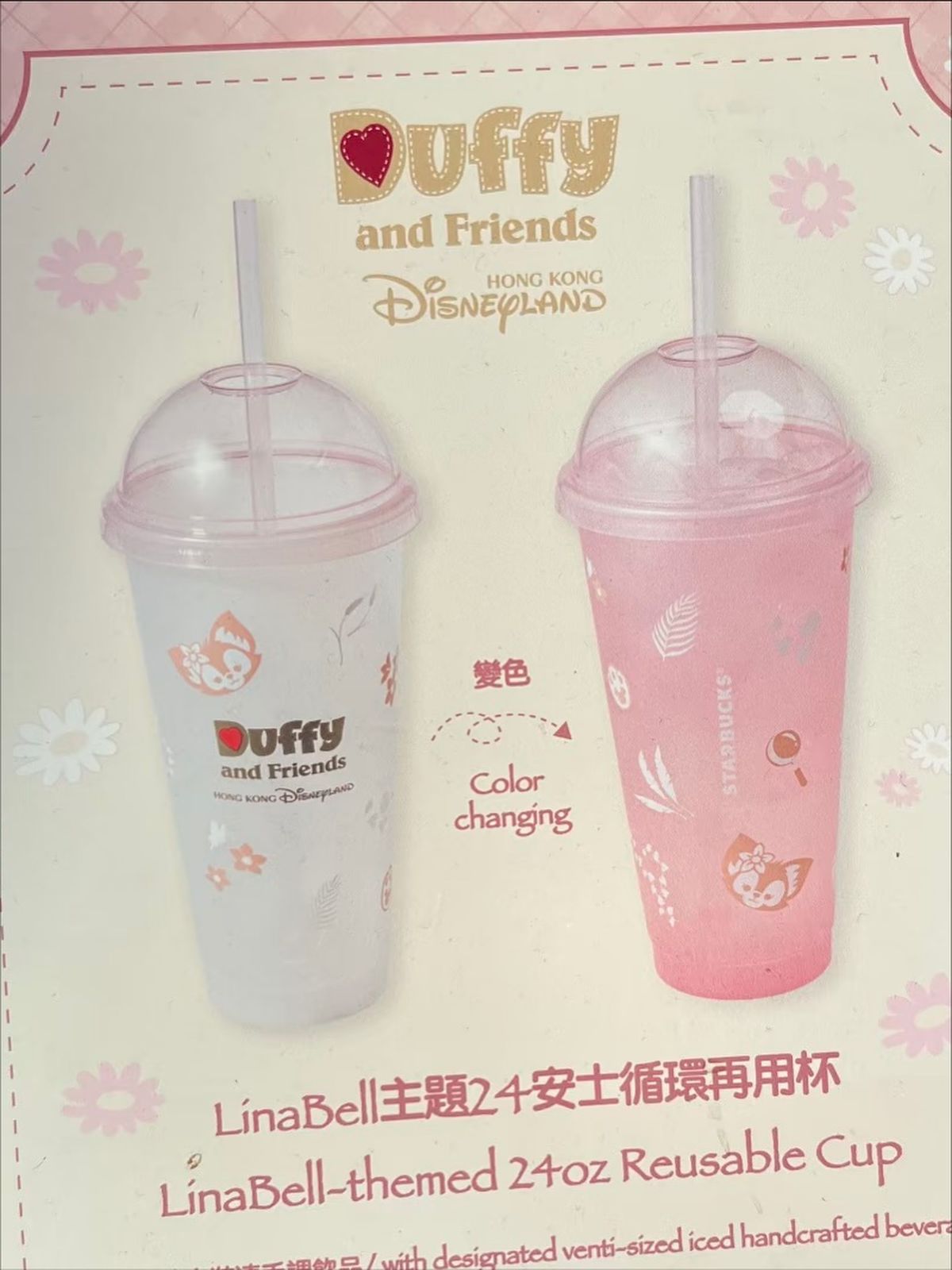 Vaso Domo Reusable Duffy Disneyland Hong Kong