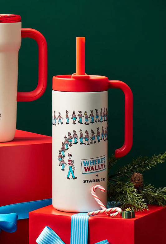 Vaso térmico tumbler 532ml de Starbucks edición especial de "Where's Wally?