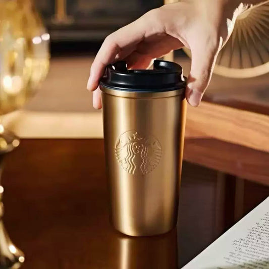 Vaso de acero inoxidable Starbucks China 2025 Gold Collection de 495 ml (17,42 oz)