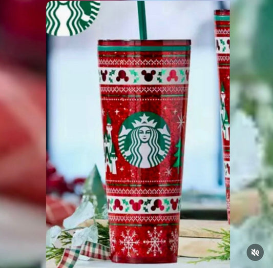 Vaso acrílico navidad 2025 Disney x Starbucks