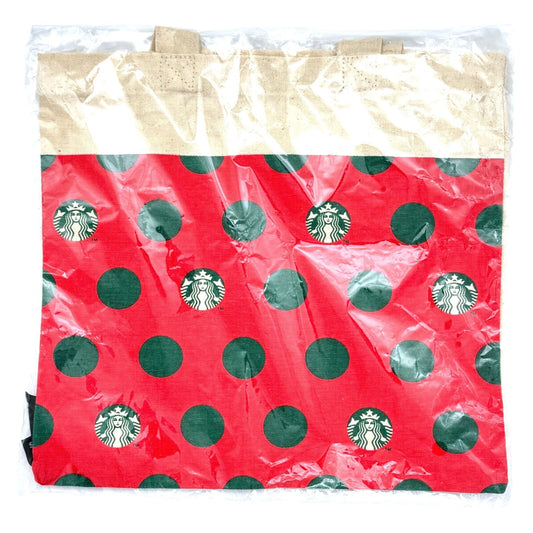 Mini Bolsa de Tela de Lunares Starbucks Japan Holiday Mini Canvas Tote Bag MINT Christmas 2019, Limited Import Lives Tiktok