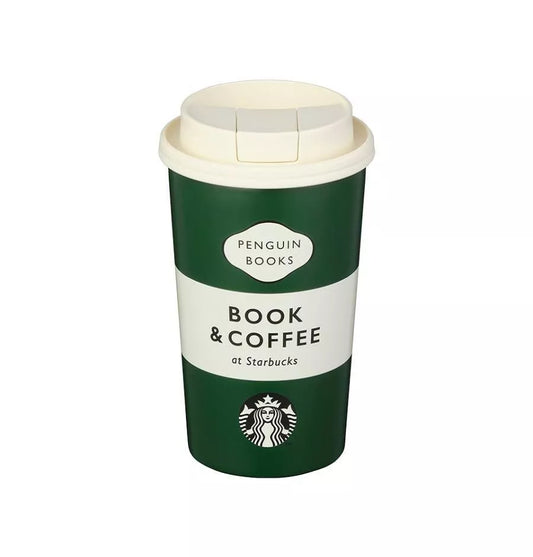 Vaso con Tapa de Acero Inoxidable Book & Coffee Starbucks Korea x Penguin House  355ml / 12oz