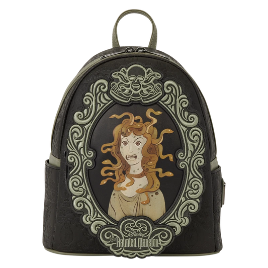 Loungefly The Haunted Mansion Medusa Portrait Light-Up Glow Mini Backpack