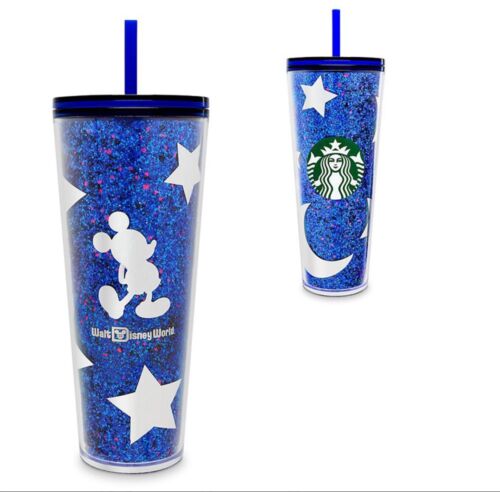 Starbucks Tumbler 24oz Disneyland Blue Wishes Come True Mickey Mouse
