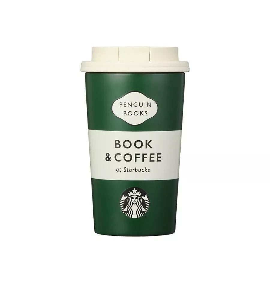 Vaso con Tapa de Acero Inoxidable Book & Coffee Starbucks Korea x Penguin House  355ml / 12oz