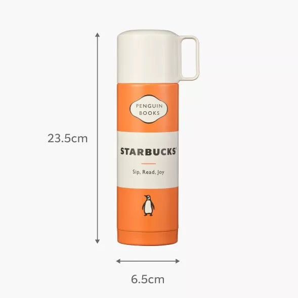 Termo de Acero Inoxidable con Taza Starbucks Korea x Penguin House  500ml