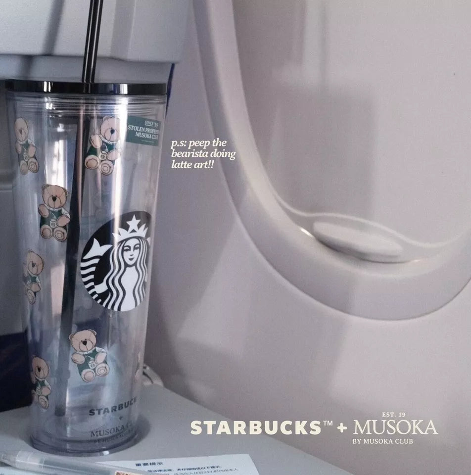 Starbucks Singapore + Musoka Exclusive Collaboration 🧸🇸🇬 Vaso acrilico  24oz