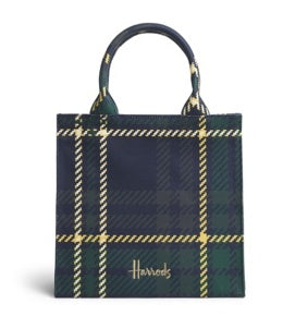 Harrods Small Tartan Tote Bag
