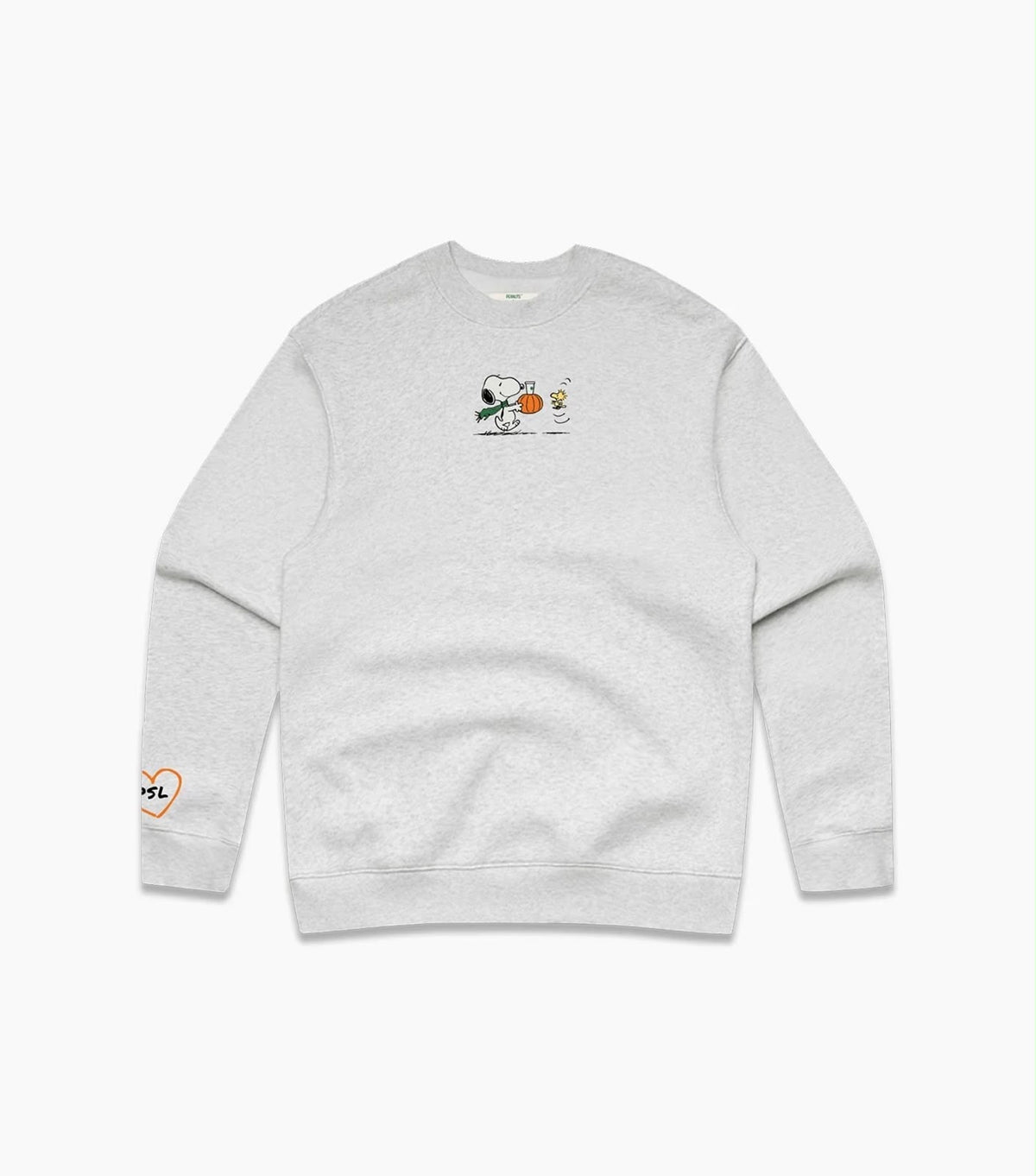 Sudadera gris Peanuts x Starbucks Snoopy con calabaza