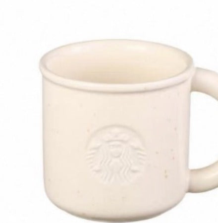 Taza blanca Starbucks Korea Christmas de 12 oz con logo Sirena.