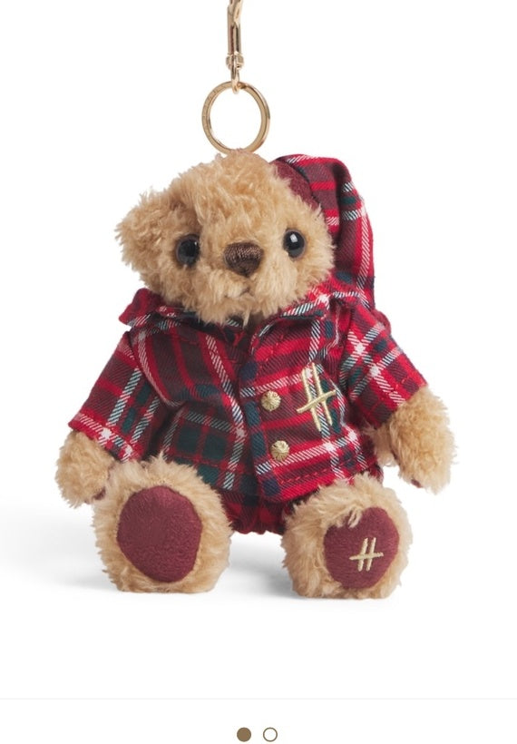 Harrods Tartan Pyjama Henry Bear Keyring