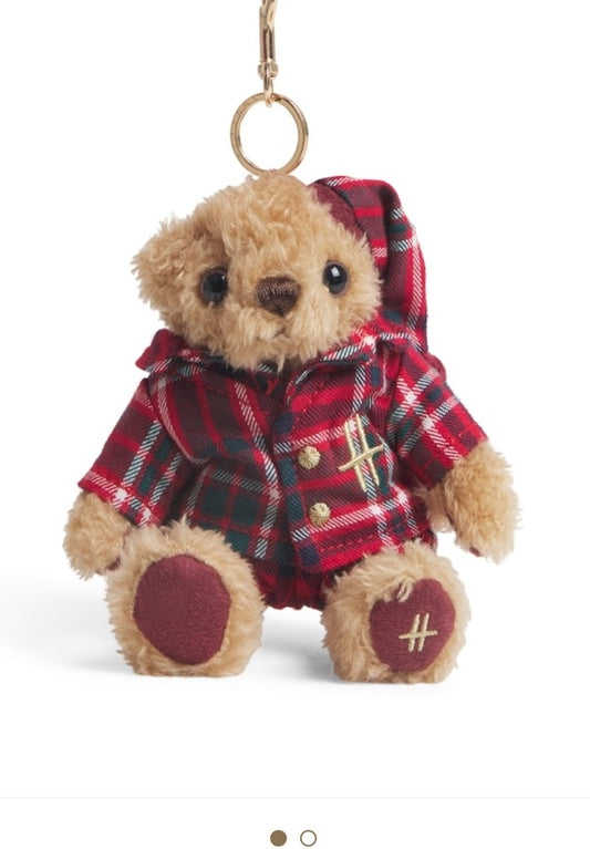 Harrods Tartan Pyjama Henry Bear Keyring