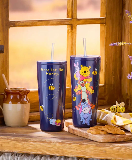 Winnie the Pooh and Pals 22 oz Starbucks tumbler detail